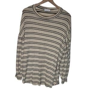 First Love Oversized Sweater Balloon Sleeve Curved Hem Cozy Slouchy Small